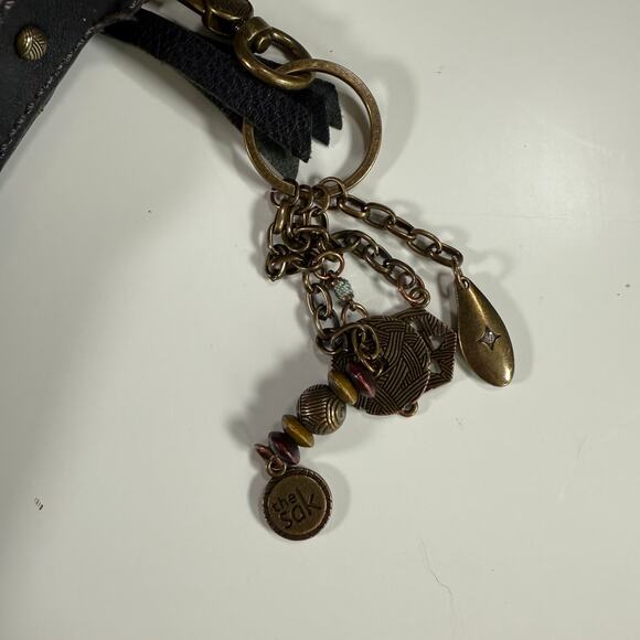 The Sak Black Soft Pebbled Leather Sequoia Hobo Shoulder Bag Purse Handbag READ - Picture 6 of 11